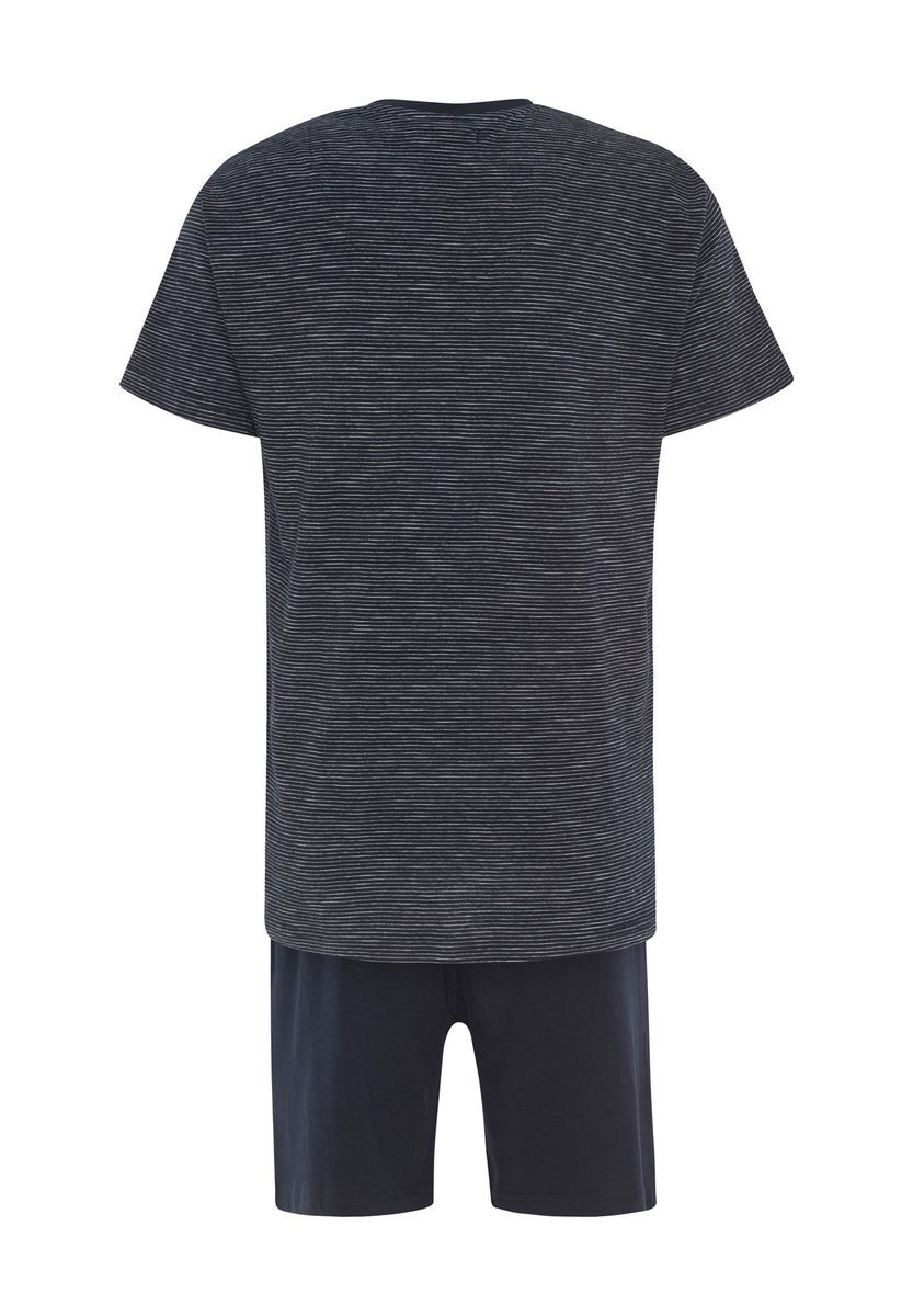 Herren Gestreiftes Schlafanzugset mit V-Ausschnitt