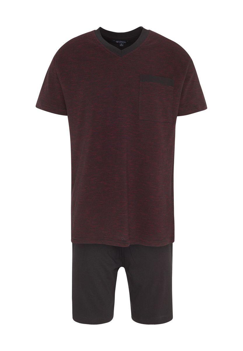 Herren Gestreiftes Kurzarm-Pyjamaset
