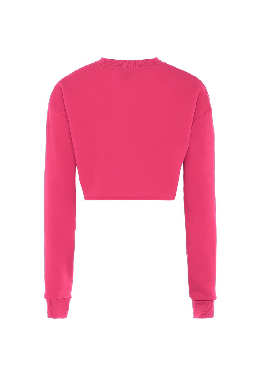 Kurz geschnittenes Boxy-Sweatshirt mit überschnittenen Schultern