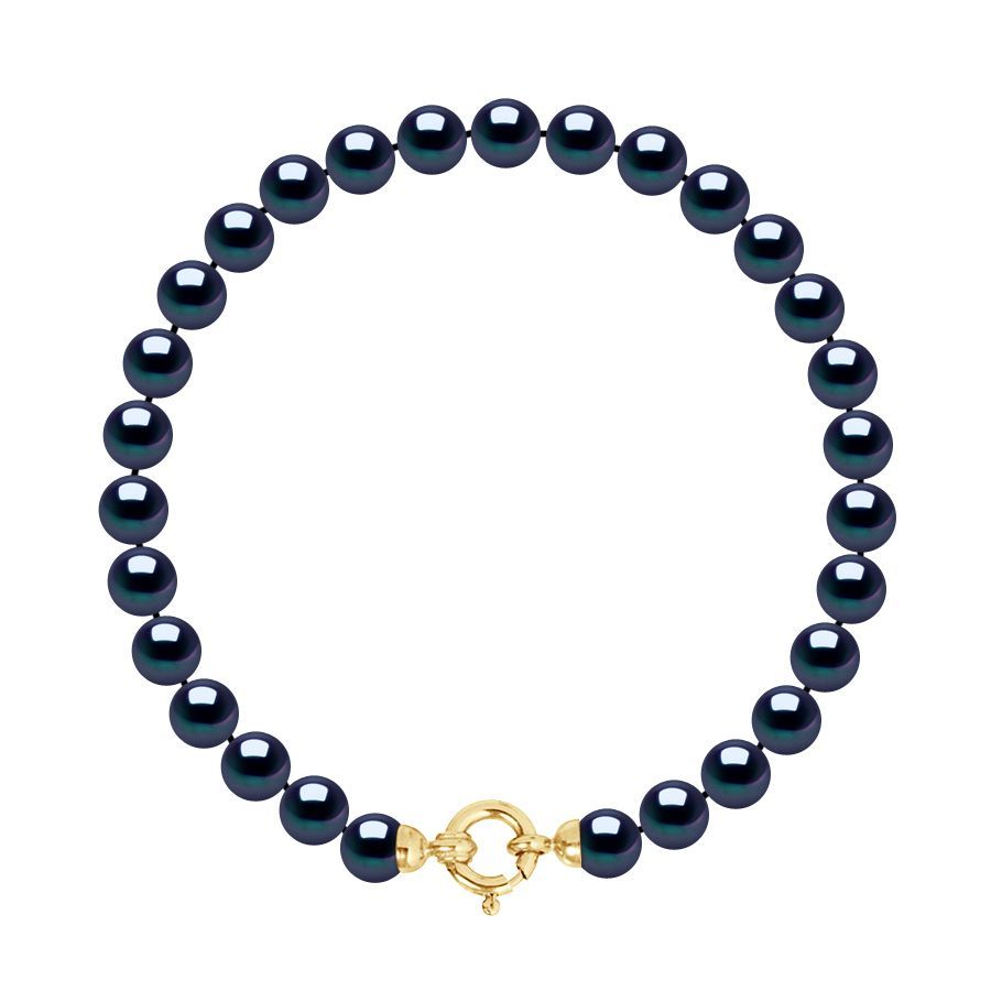 Schwarzes Perlenarmband im Tahitian-Stil