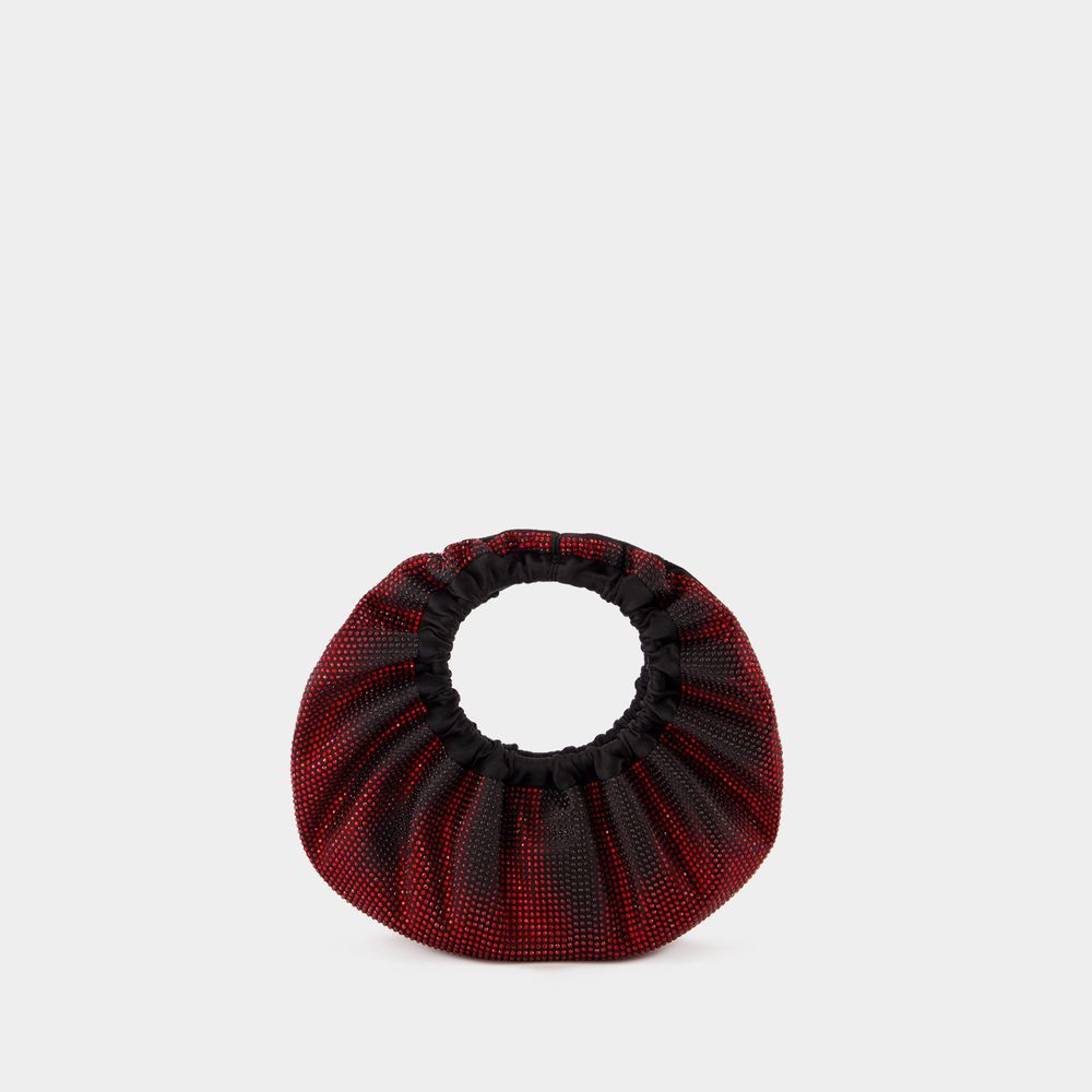Mini-Crescent-Tasche mit Kristallbesatz