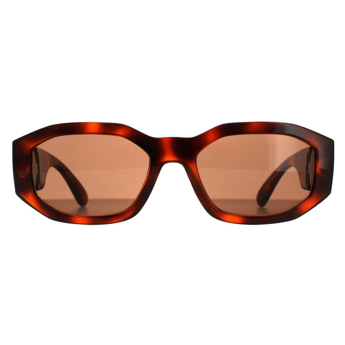 Klobige Rechteckige Havana Sonnenbrille