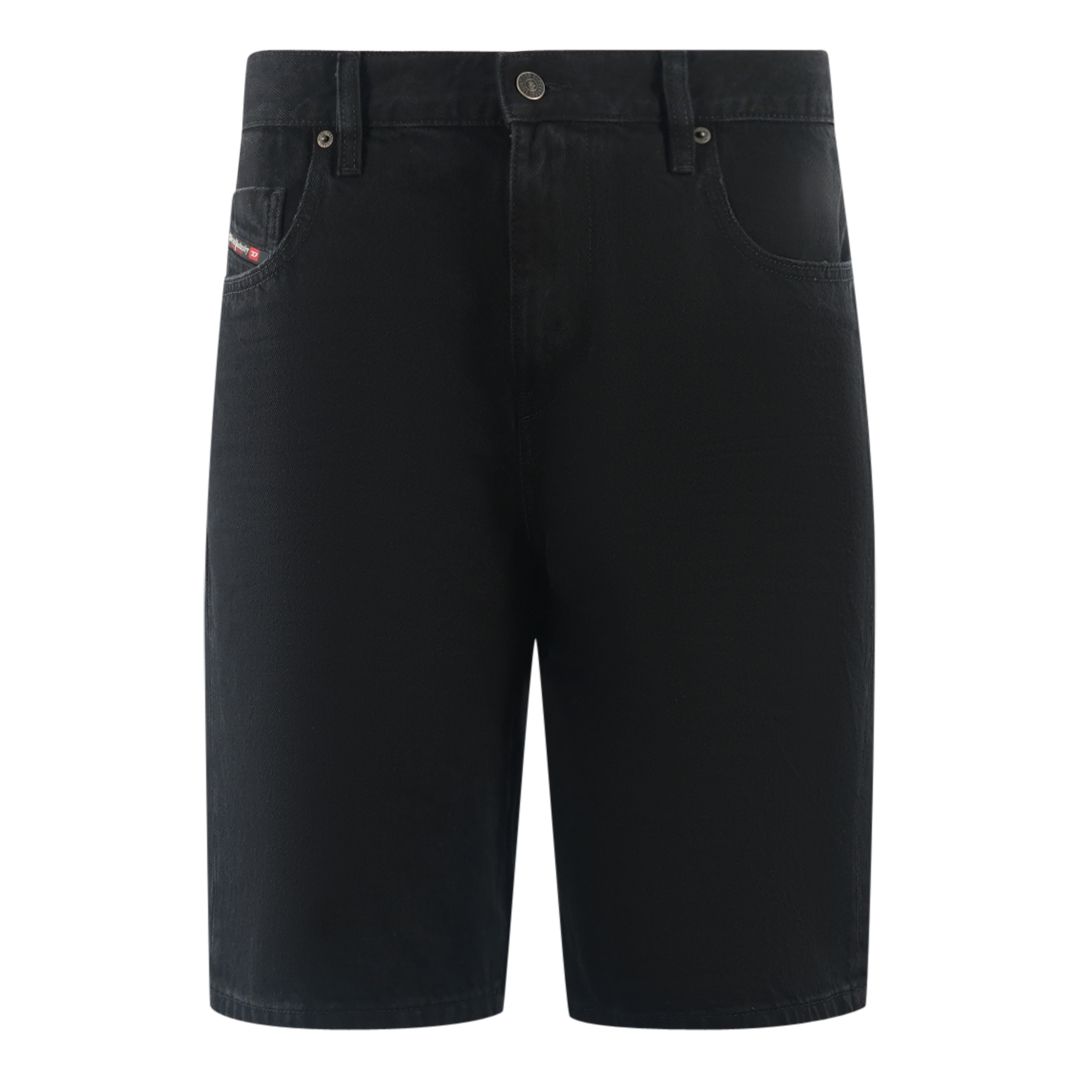 Schwarze Denimshorts mit entspannter Passform