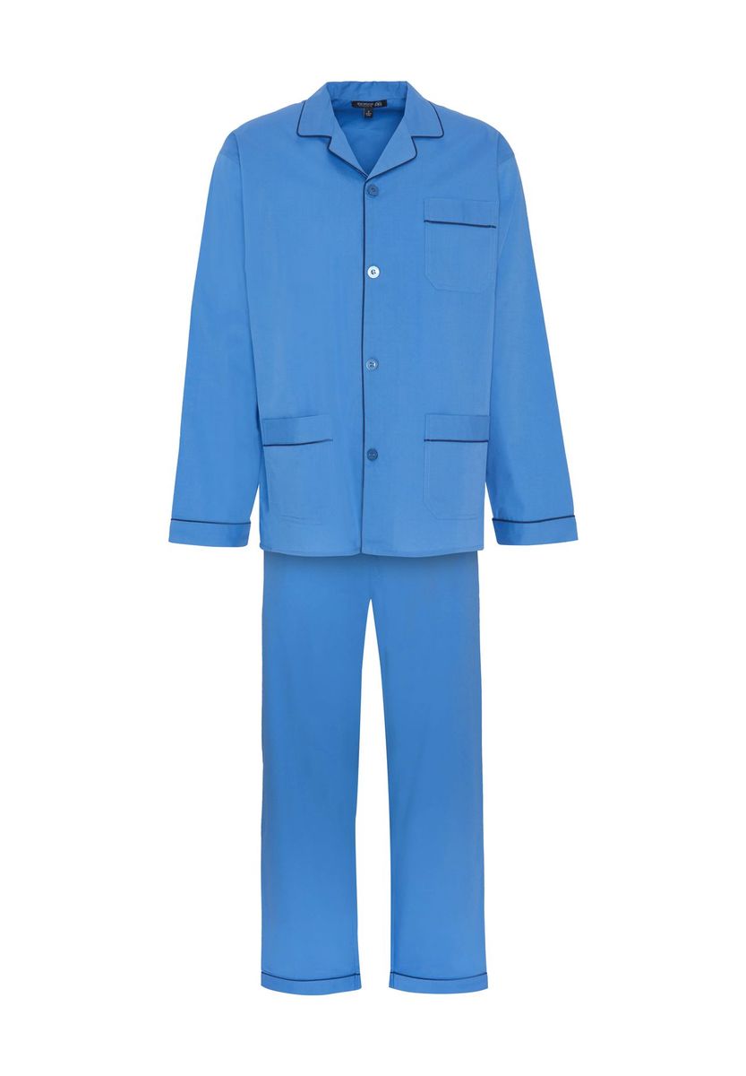 Klassisches Herren-Pyjama-Set mit Paspelierung