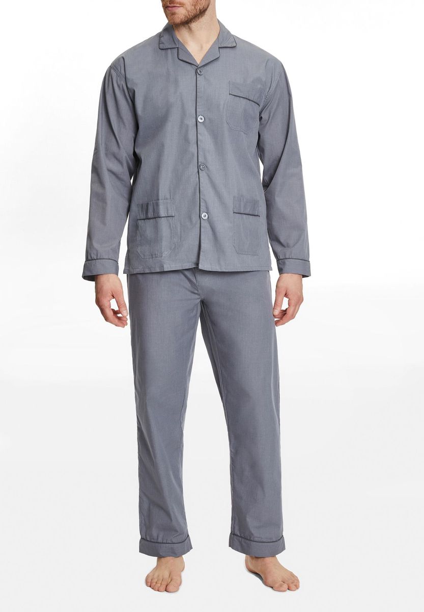 Klassisches Herren Pyjama Set, lange Ärmel