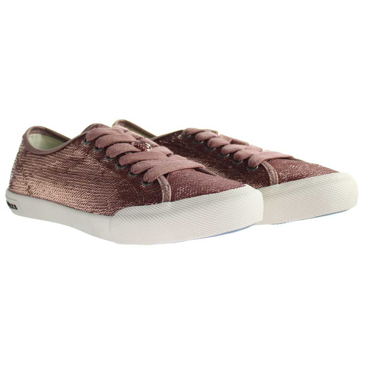 Niedriger Schnürsneaker mit Pailletten