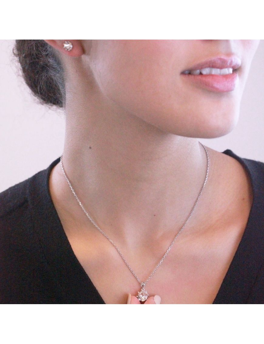 Zeitloses Schmuckset mit runden Kristallen