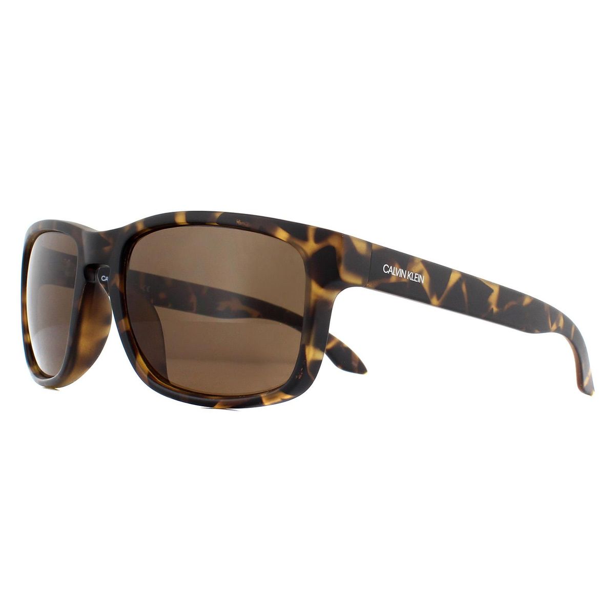 Matte rechteckige Sonnenbrille in Hornoptik