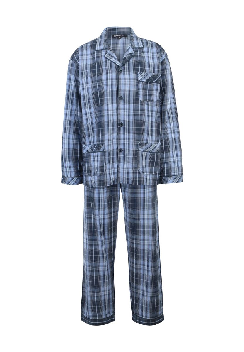 Herren Baumwoll Pyjama Set mit Karomuster