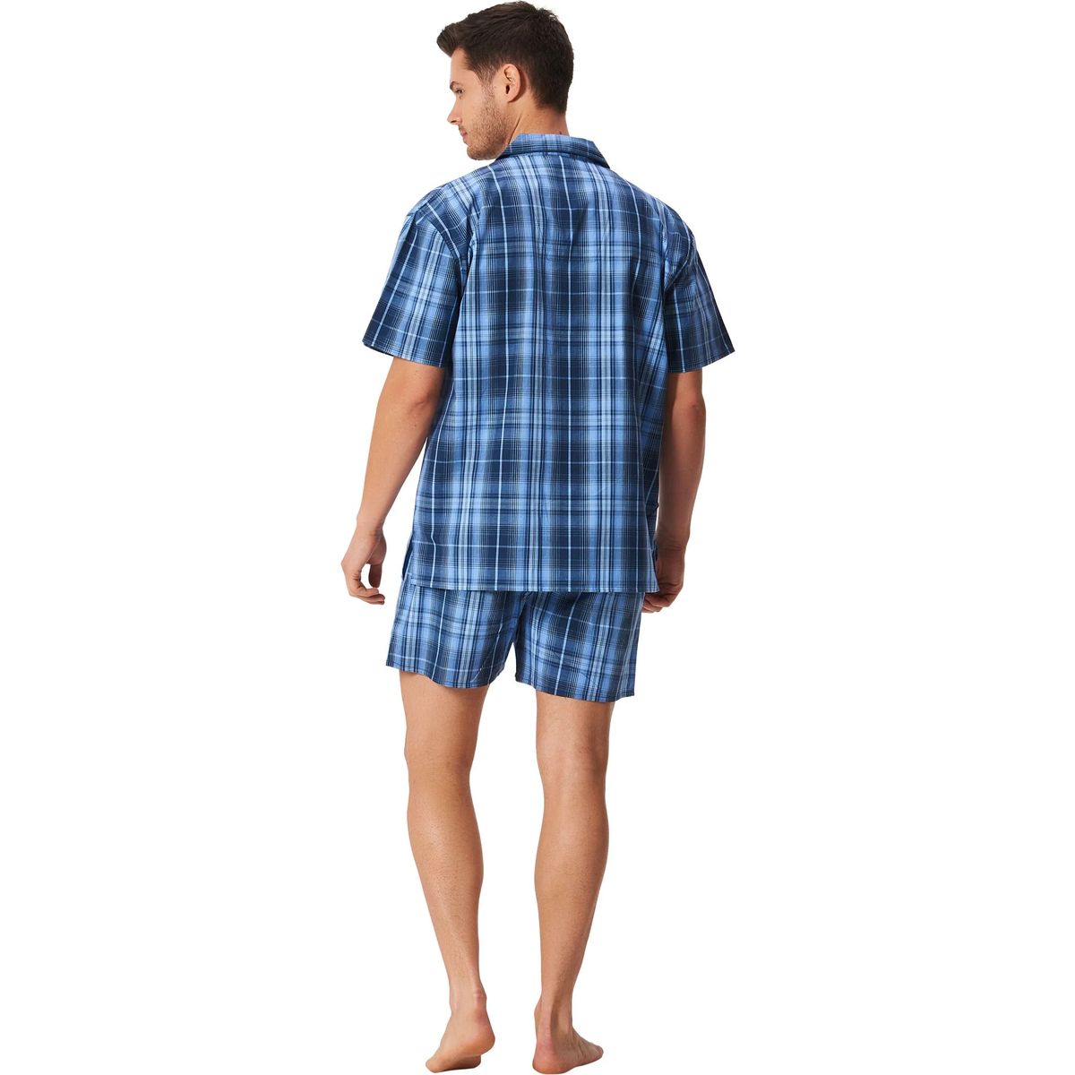 Klassisches Karo-Kurz-Pyjama-Set