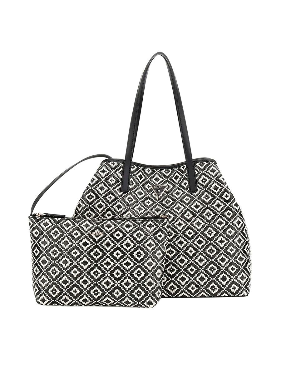 Shopper mit Grafikmuster und Täschchen Set