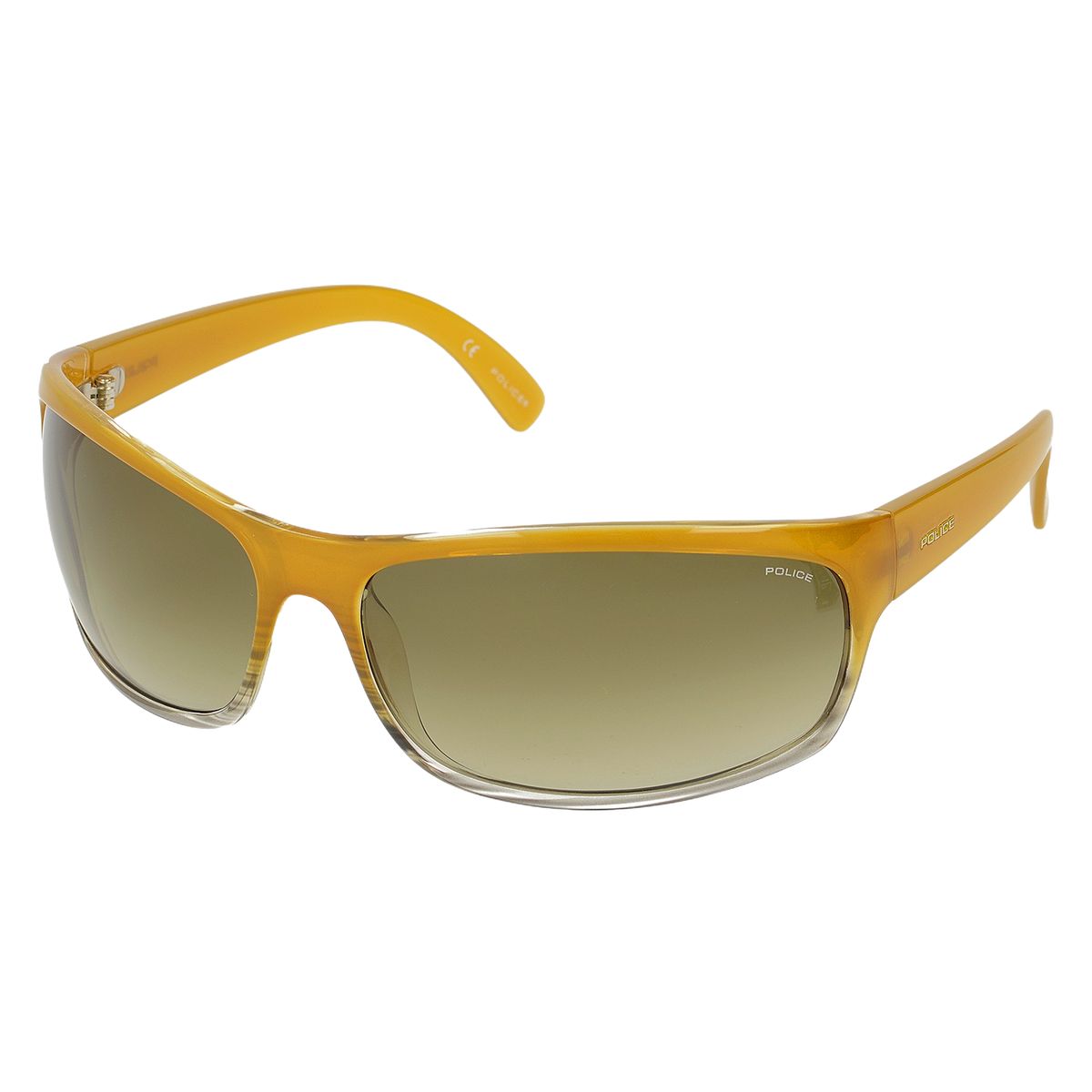 Retro Shield Sonnenbrille mit braunen Gläsern