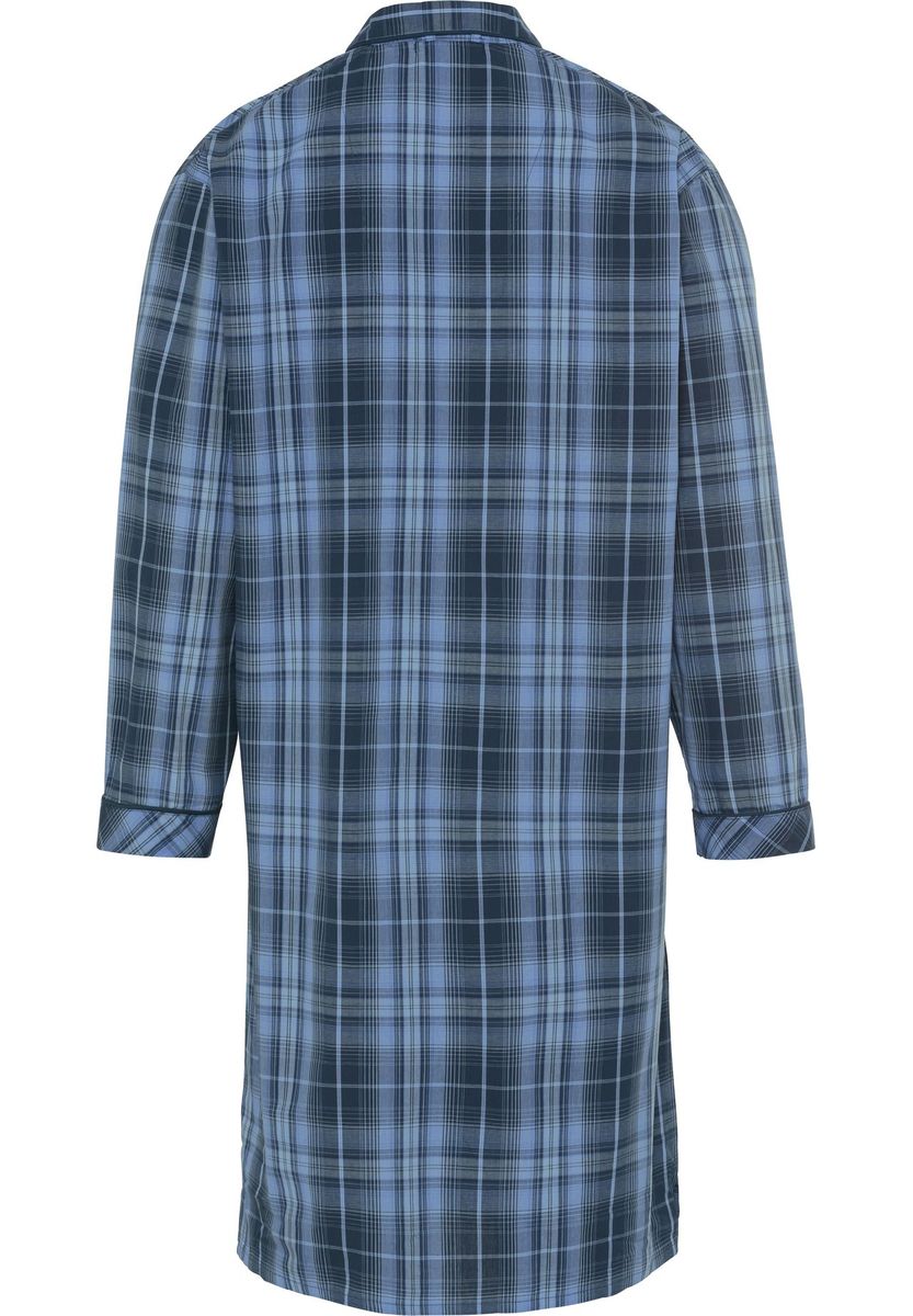 Herren Nachthemd im Midi-Format mit Karomuster