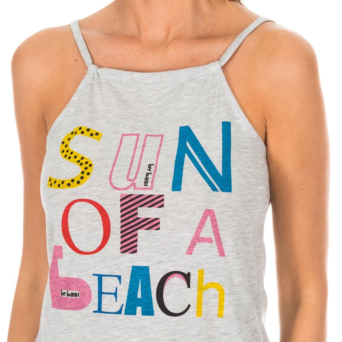 Top mit grafischem Slogan-Print