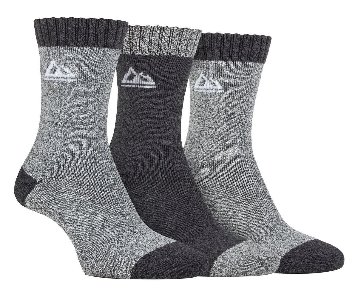 Storm Bloc - 3er-Pack Womens Performance Polyester Boot Socks | Outdoor Walking Hiking Trekking Socken - Charcoal/grey