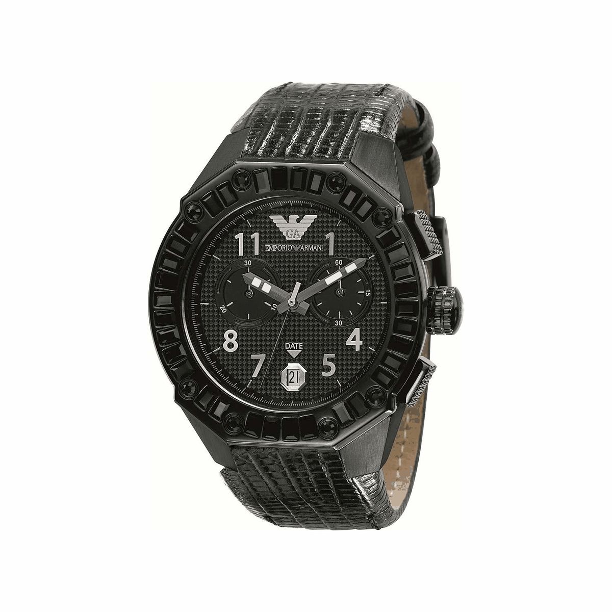 Schwarze Emporio Armani Herrenuhr