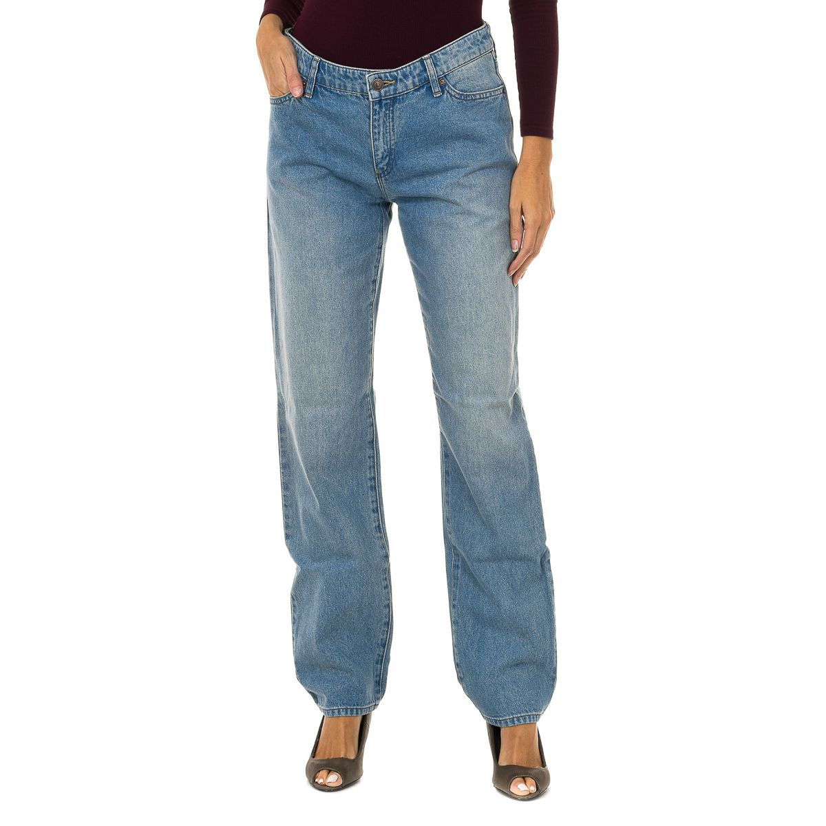 Lange Jeans mit geradem Bein