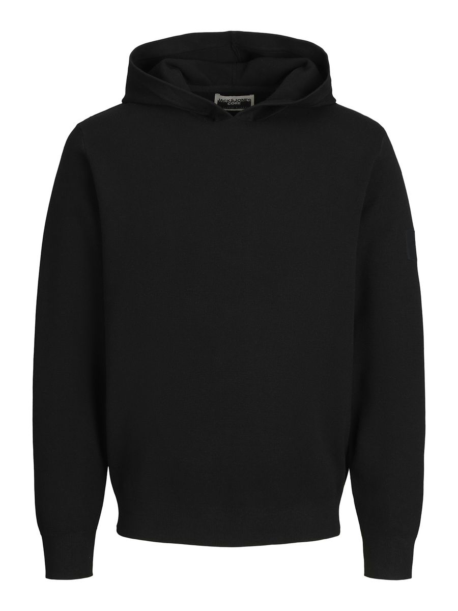 Herren Strick-Kapuzenpullover mit Kordelzug