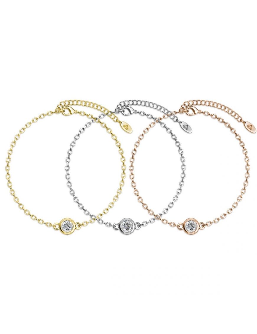 Trio Geburtsstein Lünette Armbänder