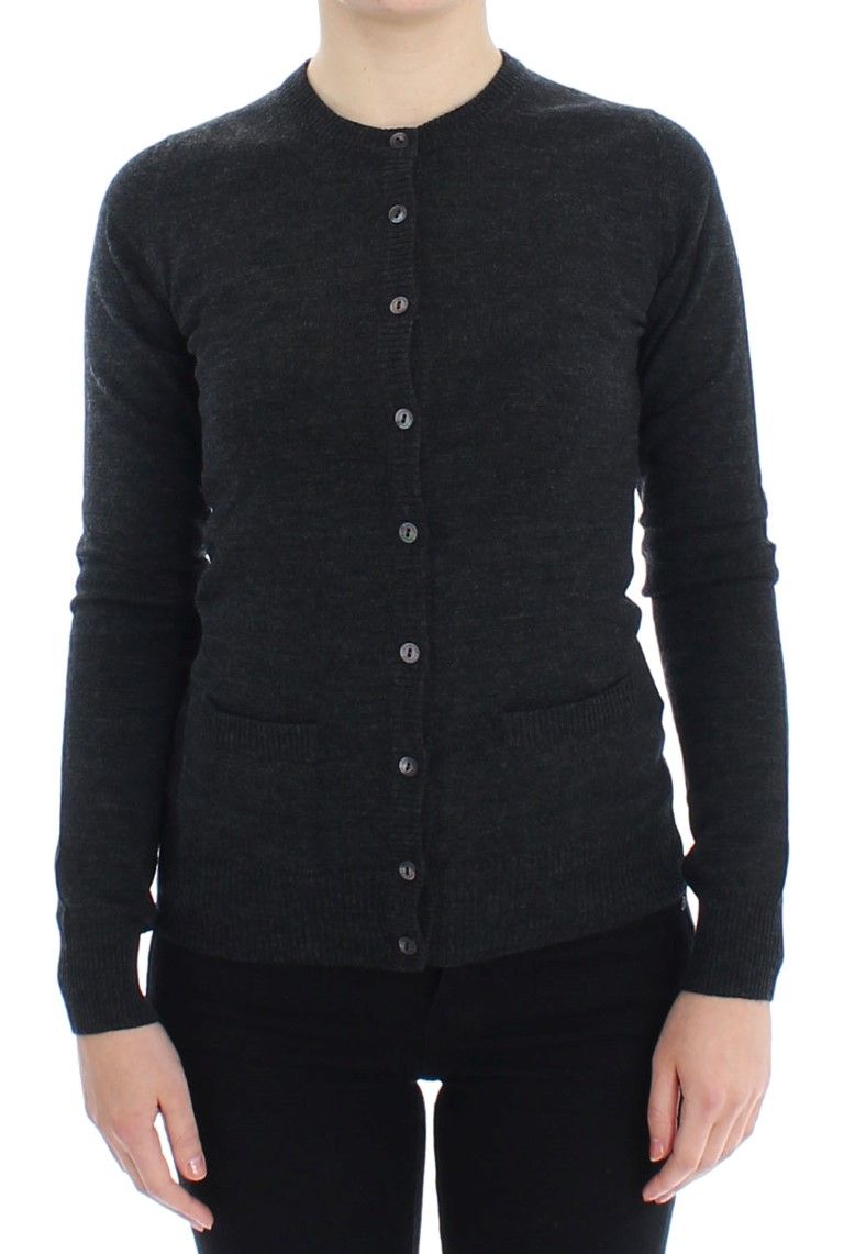 Dolce & Gabbana Women's Gray Wool Button Cardigan Sweater