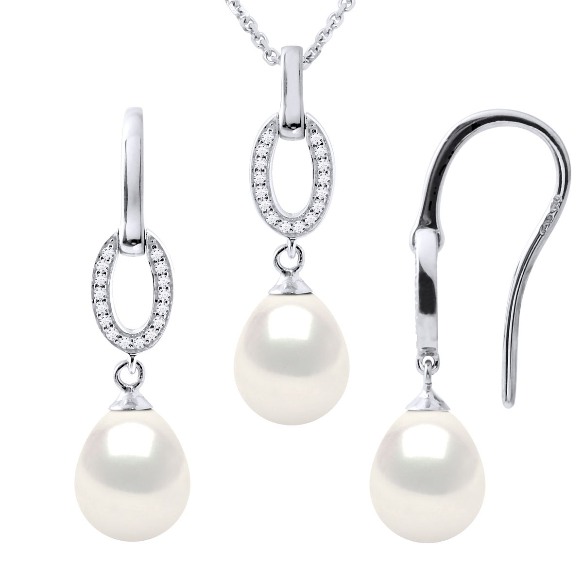 Perlenanhänger und Ohrring-Set