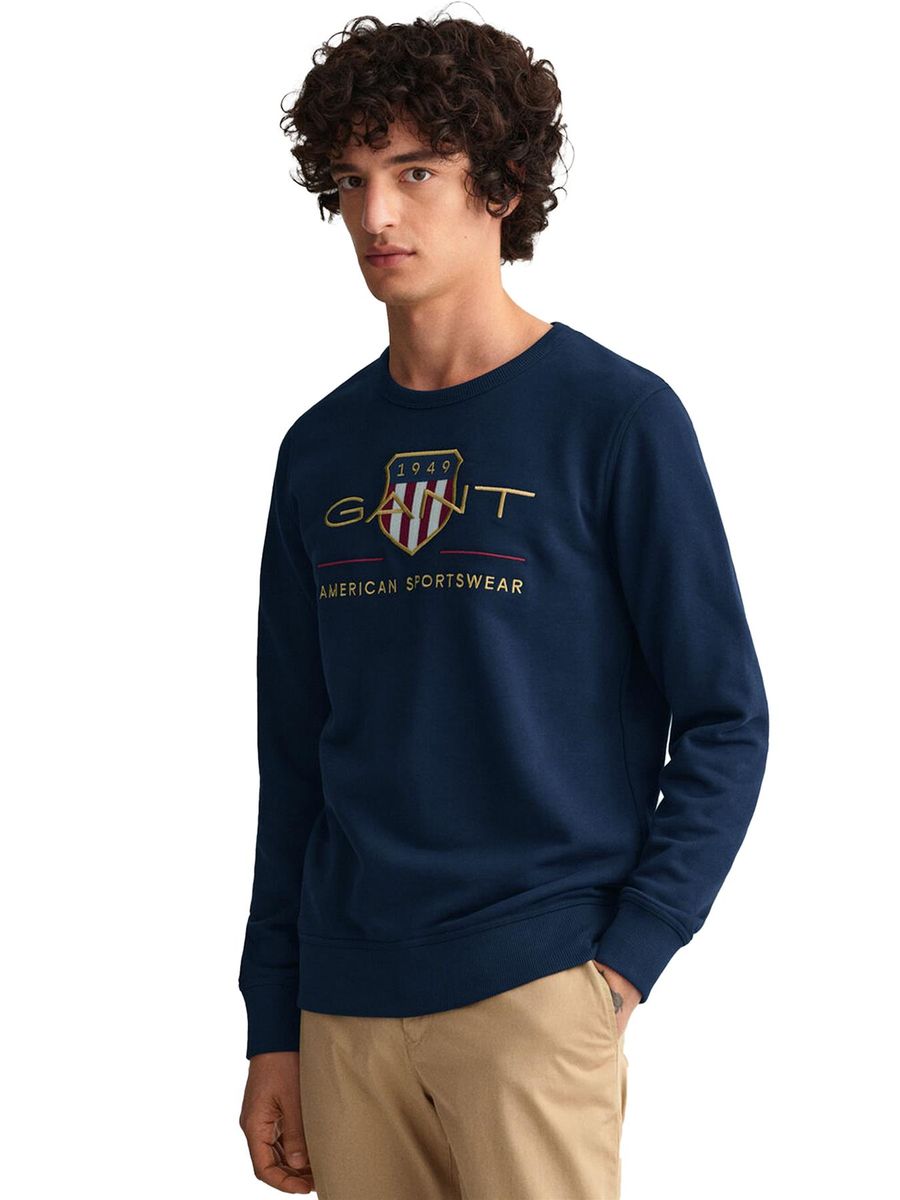 Crewneck-Sweatshirt mit Retro-Schild-Logo