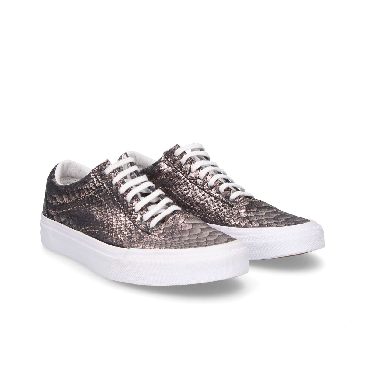 Low-Top Sneaker mit Schlangenmuster