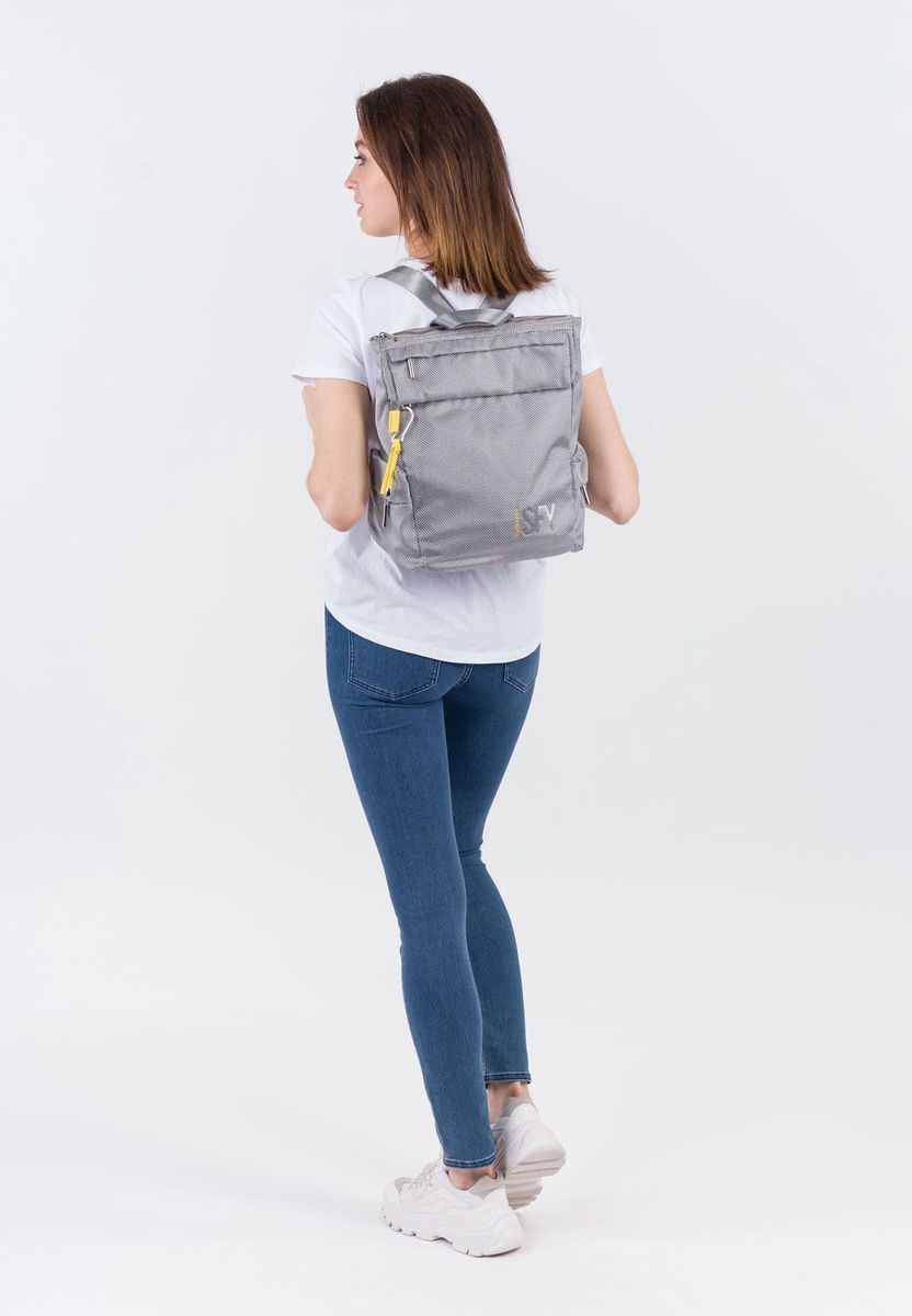 SURI FREY Rucksack, Strukturen-Optik, Anhänger, für Damen, grau