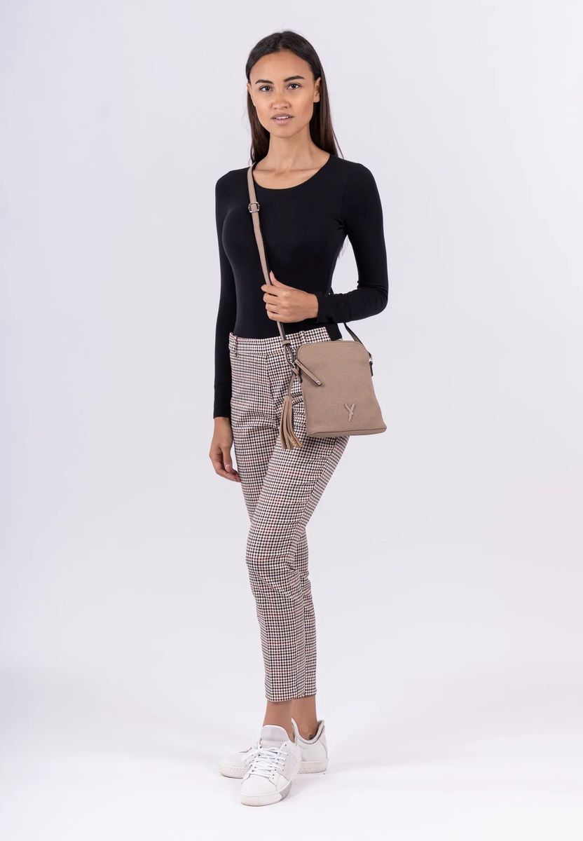 SURI FREY Umhängetasche, Loch-Struktur, uni, für Damen, beige, 99