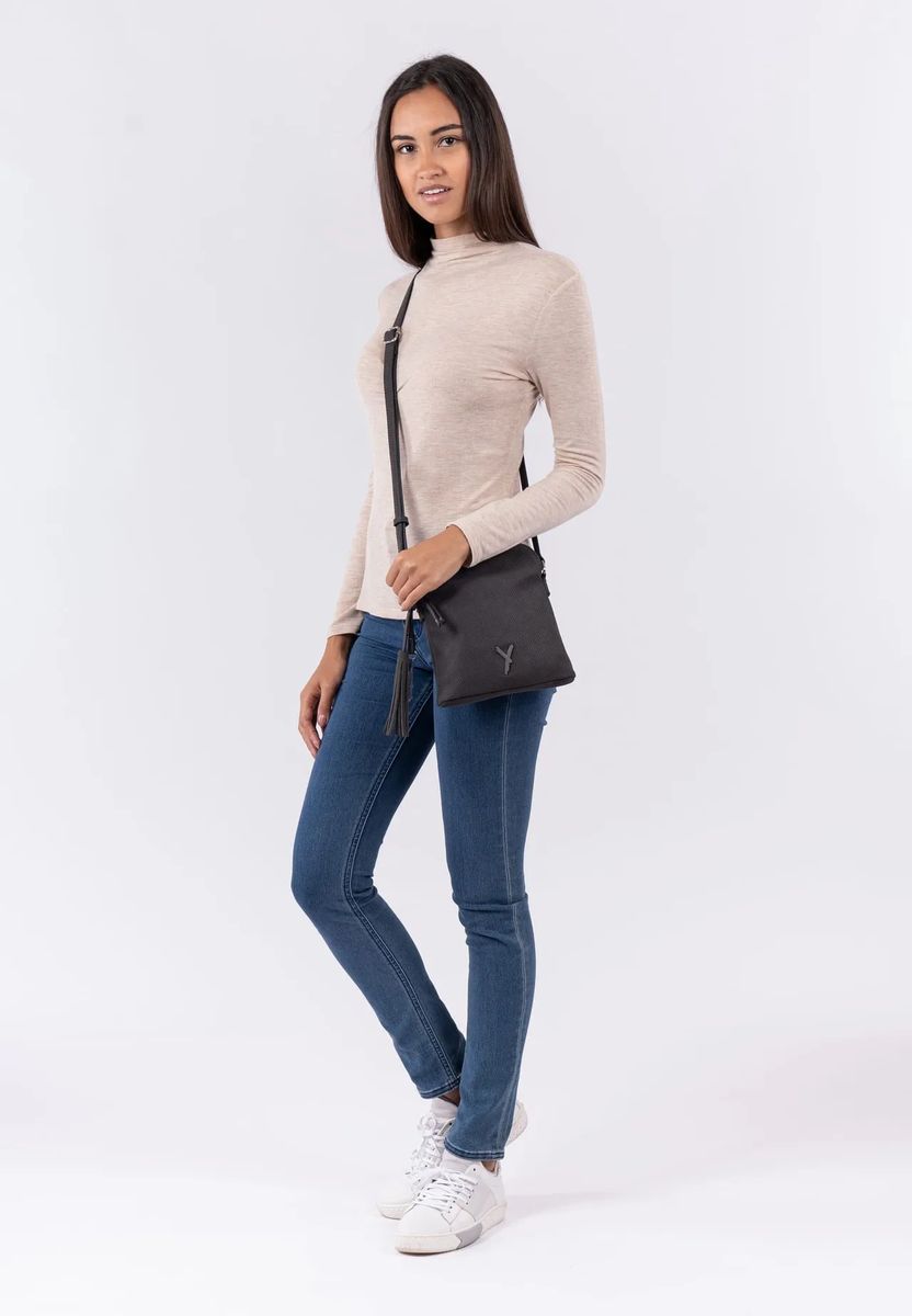 SURI FREY Umhängetasche, Loch-Struktur, uni, für Damen, grau, 99