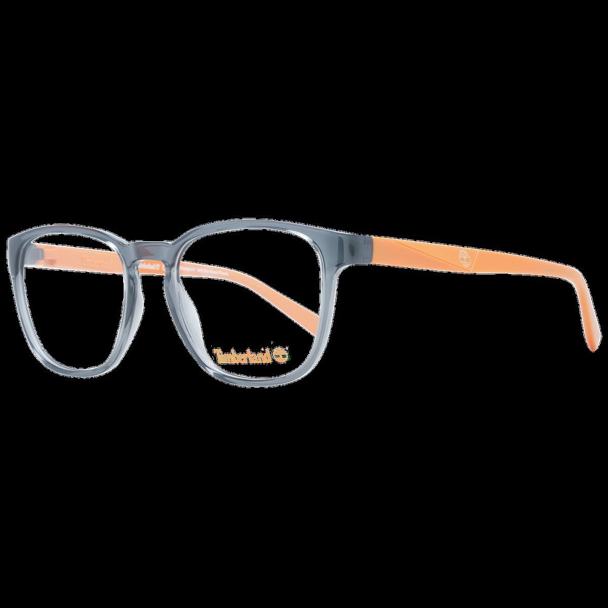 Quadratische Vollrandbrille in Grau und Orange