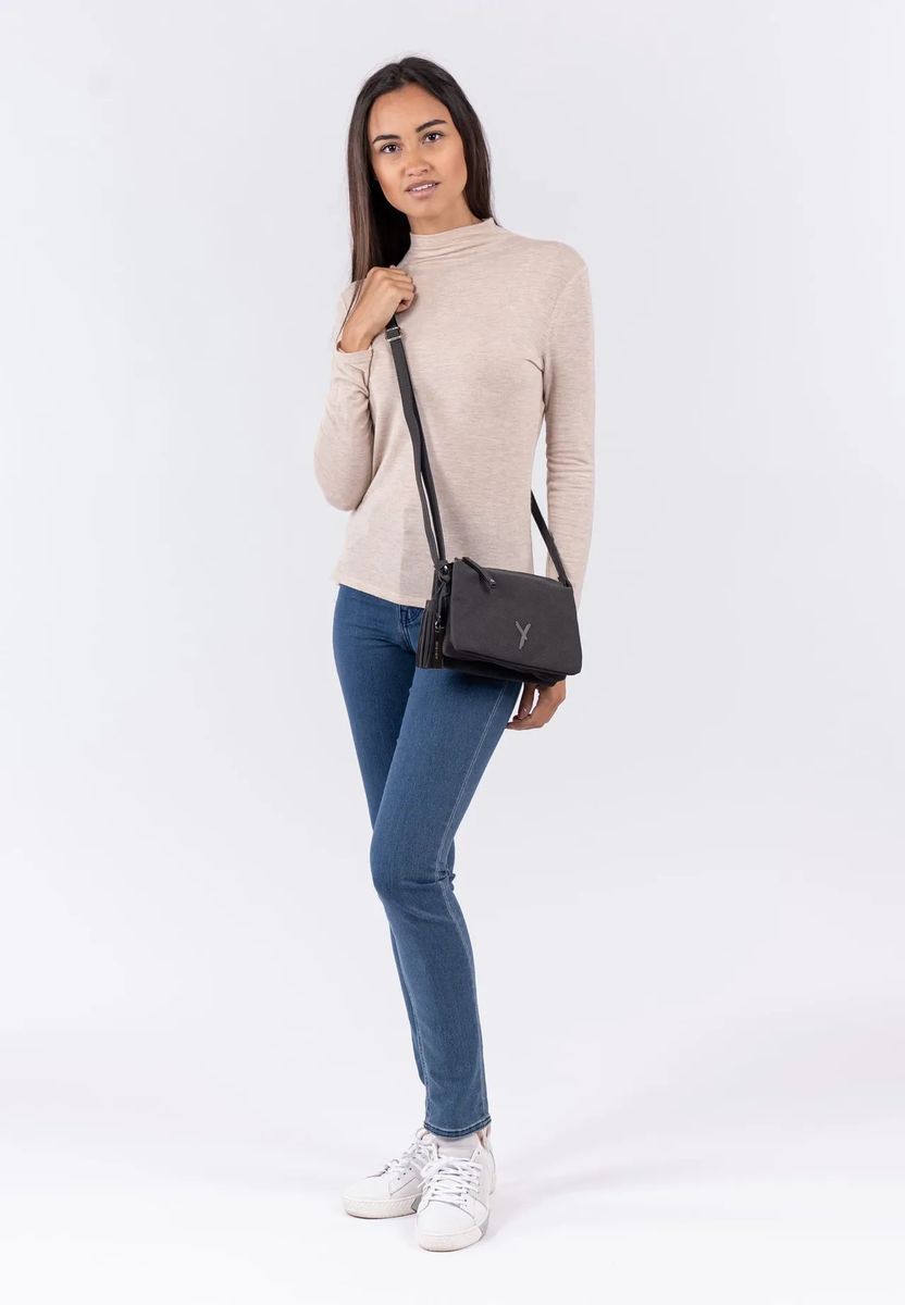 SURI FREY Umhängetasche, Emblem, Kunstleder, für Damen, grau, 99