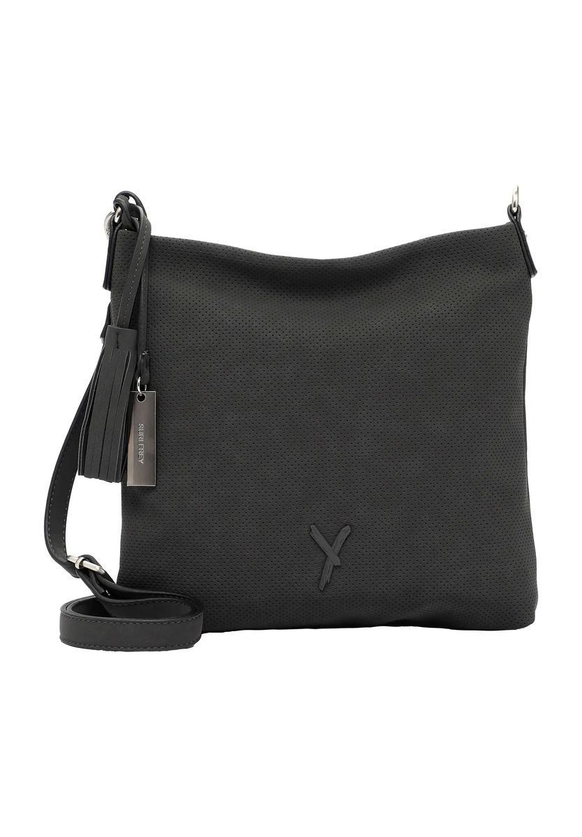 SURI FREY Umhängetasche, Kunstleder, uni, für Damen, grau, 99