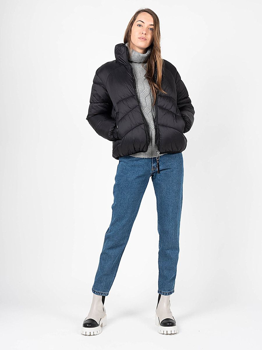 Gesteppte Pufferjacke mit Stehkragen