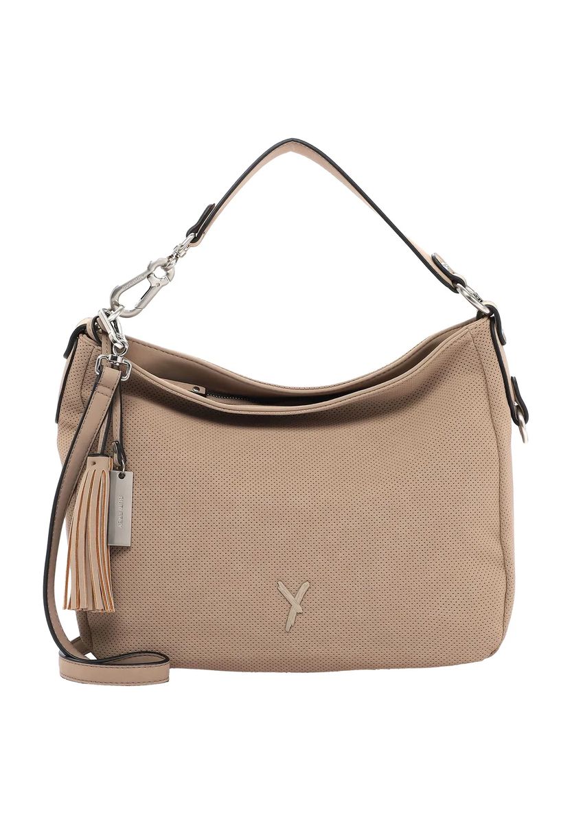 SURI FREY Schultertasche, Kunstleder, Anhänger, uni, für Damen, beige, 99