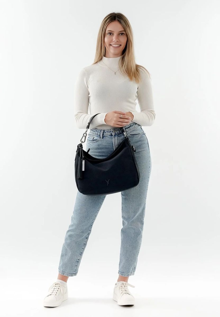 SURI FREY Schultertasche, Kunstleder, Anhänger, uni, für Damen, blau, 99