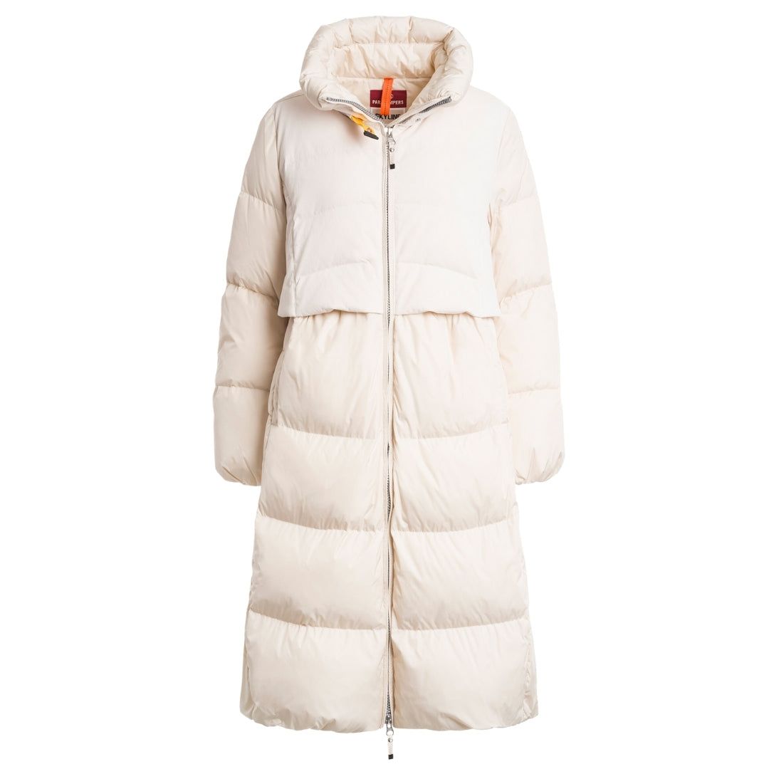 Lange Comfort Fit Daunenjacke