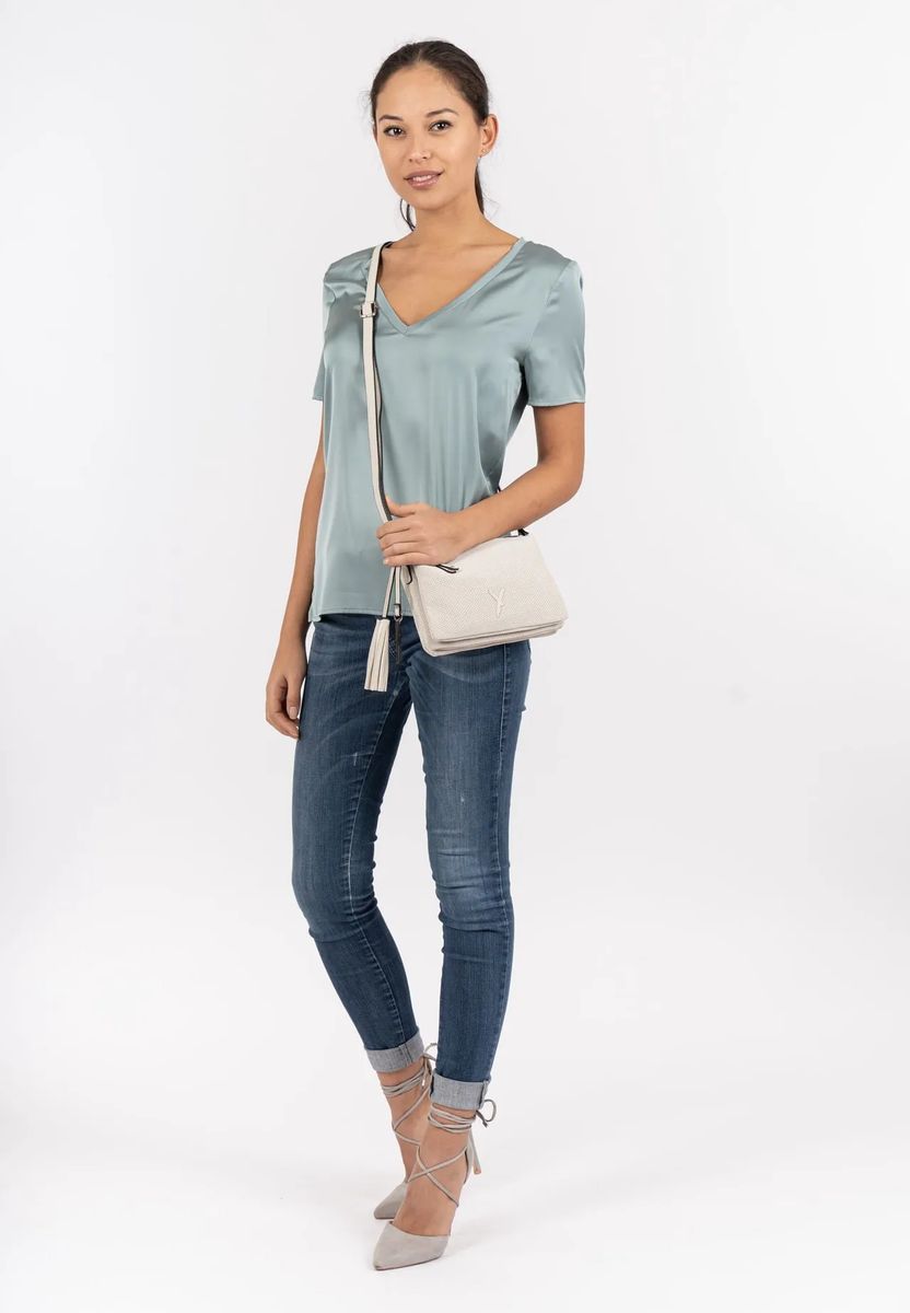 SURI FREY Umhängetasche, Emblem, Kunstleder, für Damen, beige, 99