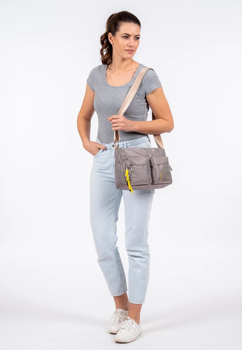 SURI FREY Schulterttasche, Anhänger, Reißverschluss, für Damen, beige