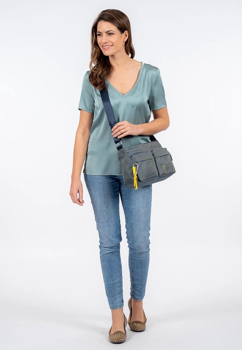 SURI FREY Schulterttasche, Anhänger, Reißverschluss, für Damen, blau