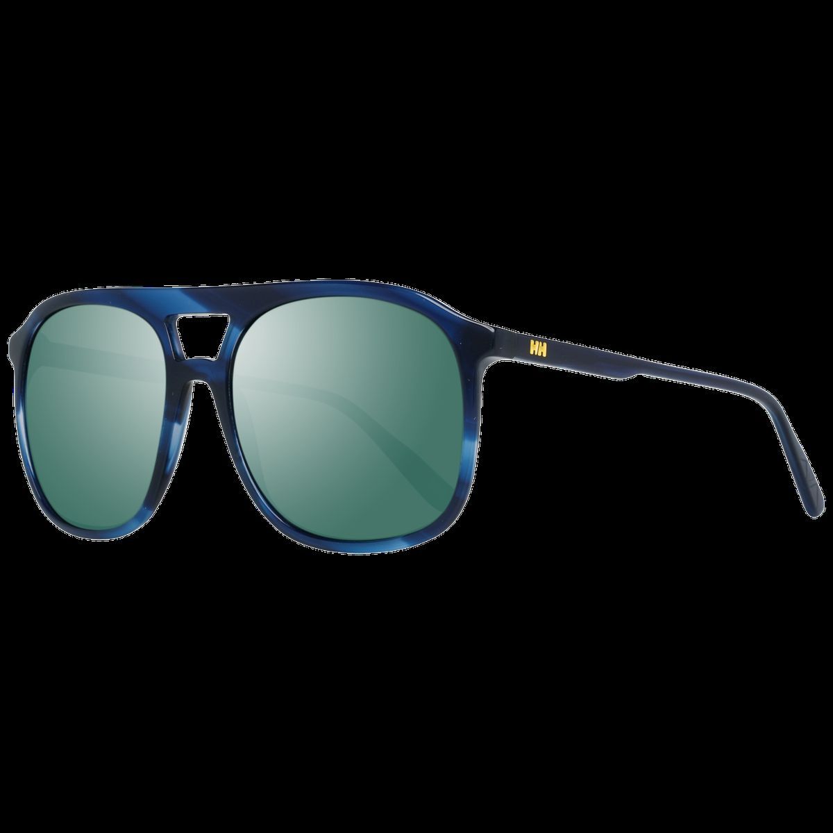 Blaue Pilotenbrille mit Schildpattmuster
