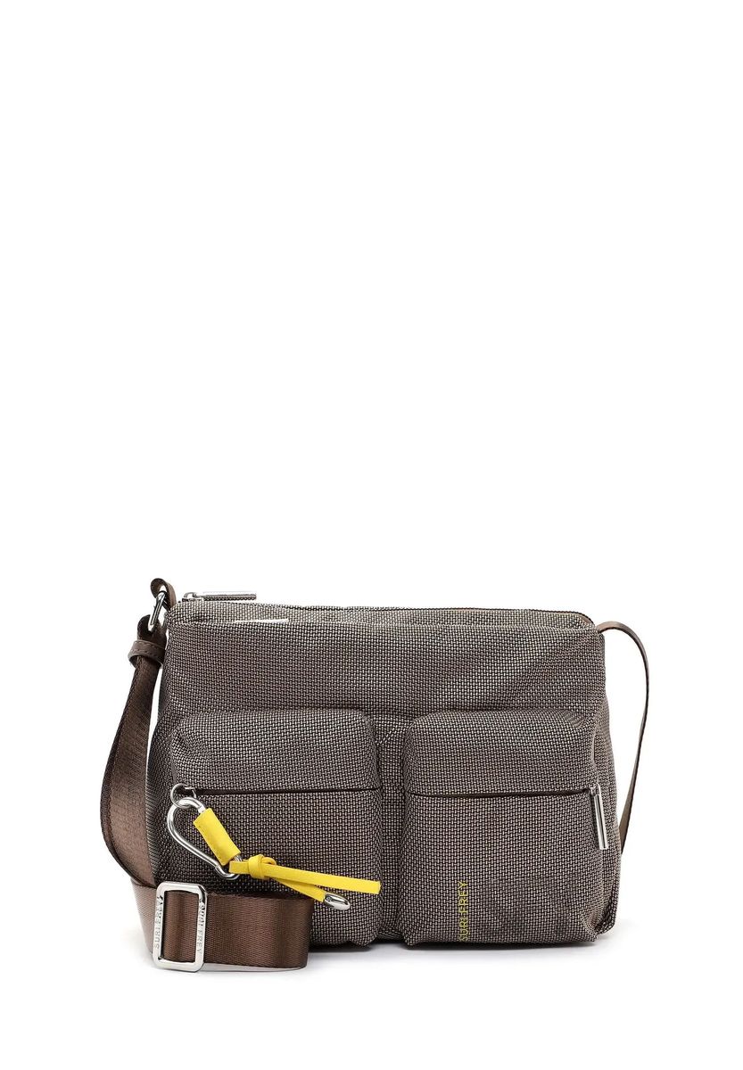 SURI FREY Umhängetasche, Web-Optik, Reißverschluss, für Damen, braun