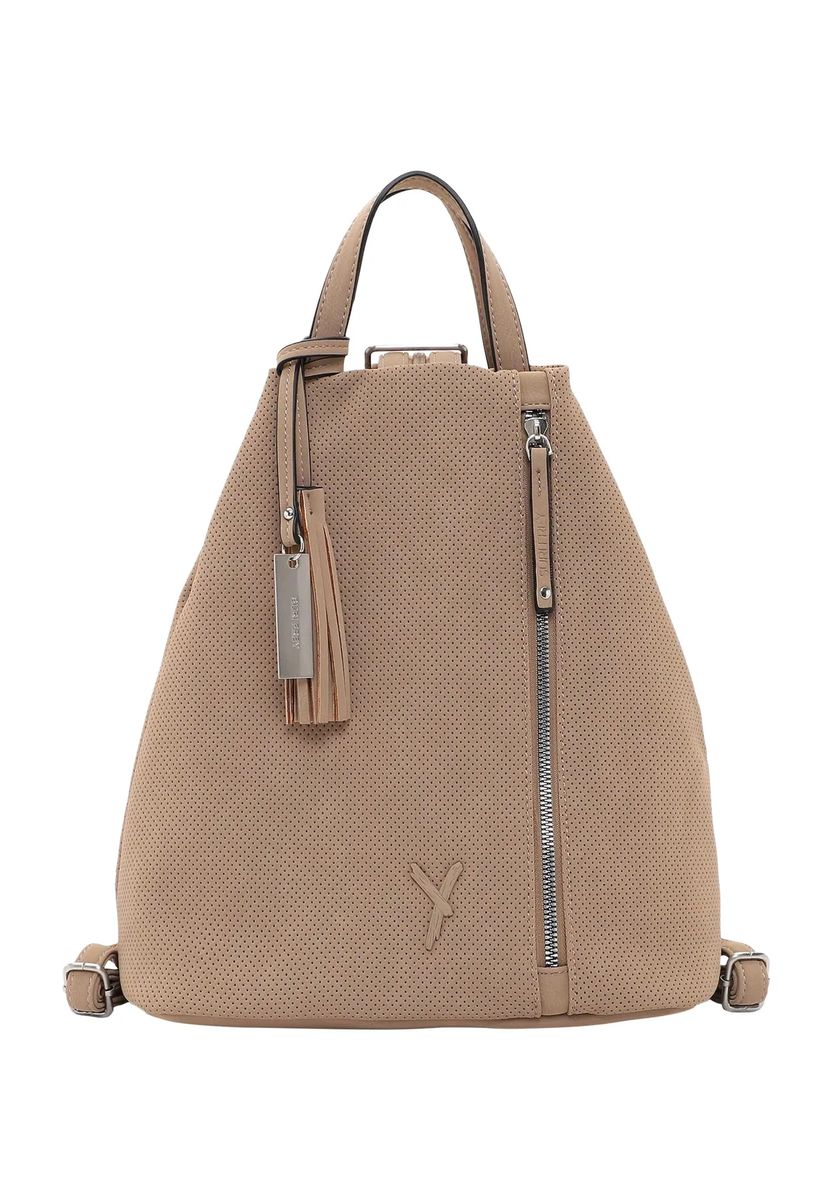 SURI FREY Rucksack, Anhänger, Emblem, uni, für Damen, beige, 99
