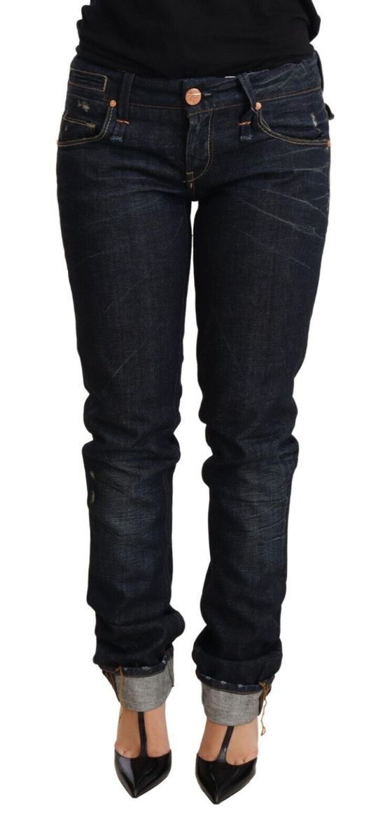 Dunkelblaue Slim Fit Jeans