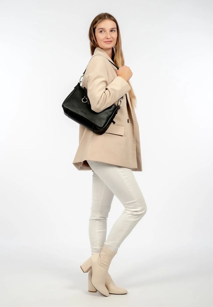 SURI FREY Schultertasche, Kunstleder, Anhänger, für Damen, schwarz