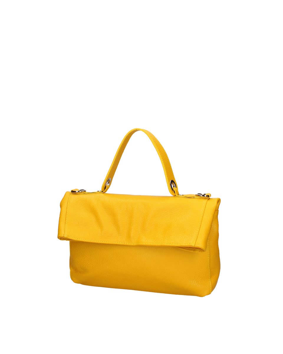 Wandelbare Schultertasche aus genarbtem Leder