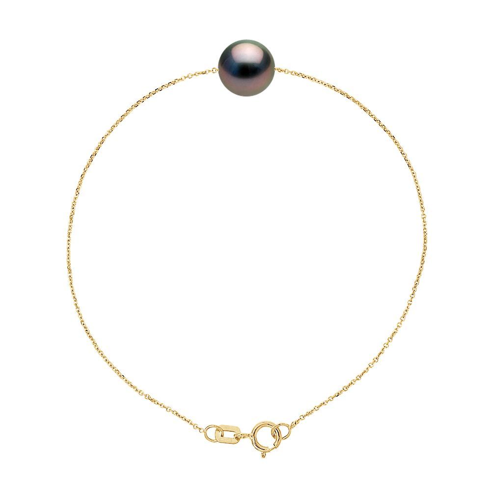 Tahiti-Perle Goldketten-Armband