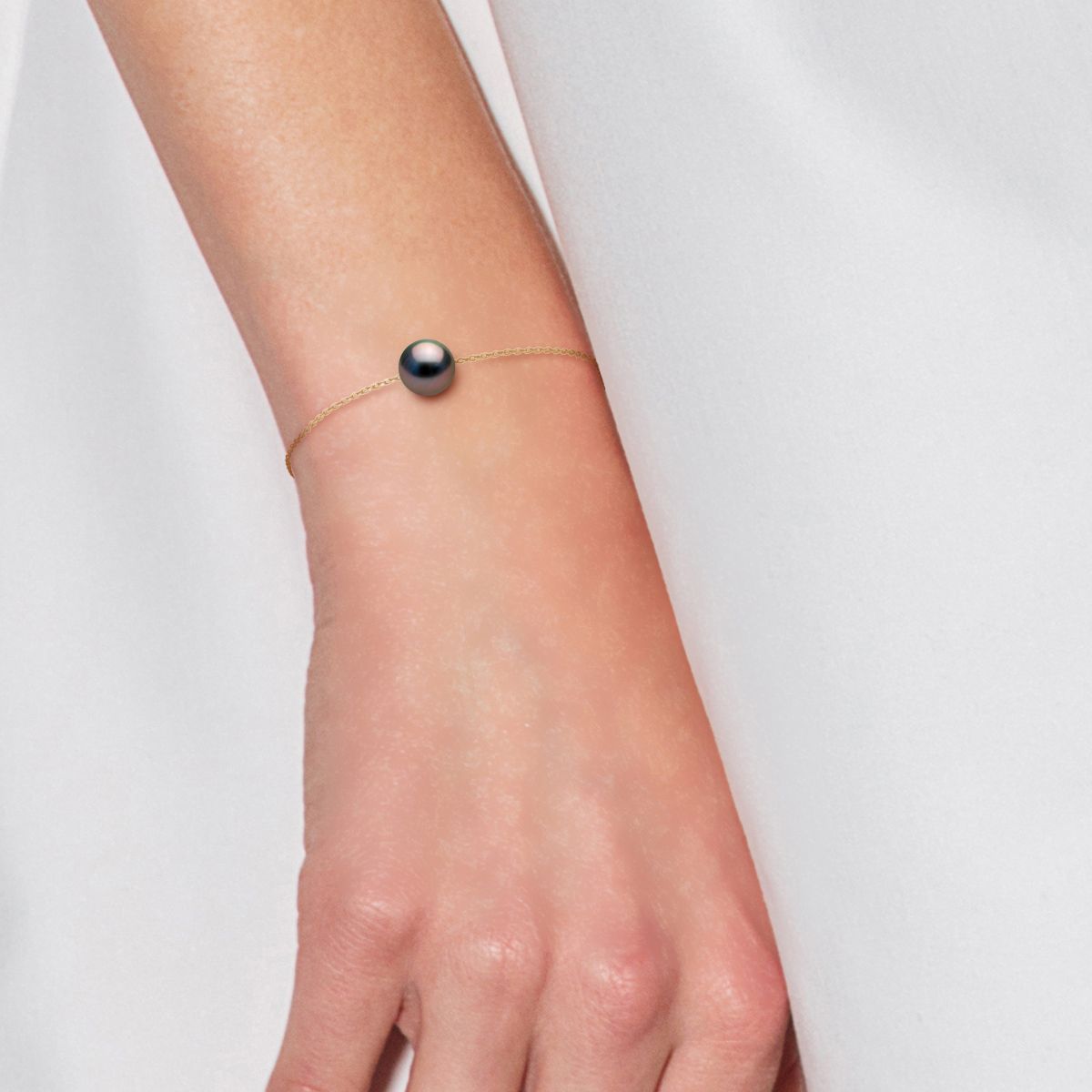 Armband mit Tahitiperle und Gelbgold