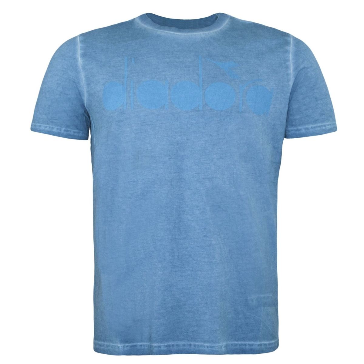 Herren Blaues T-Shirt mit Logo-Print
