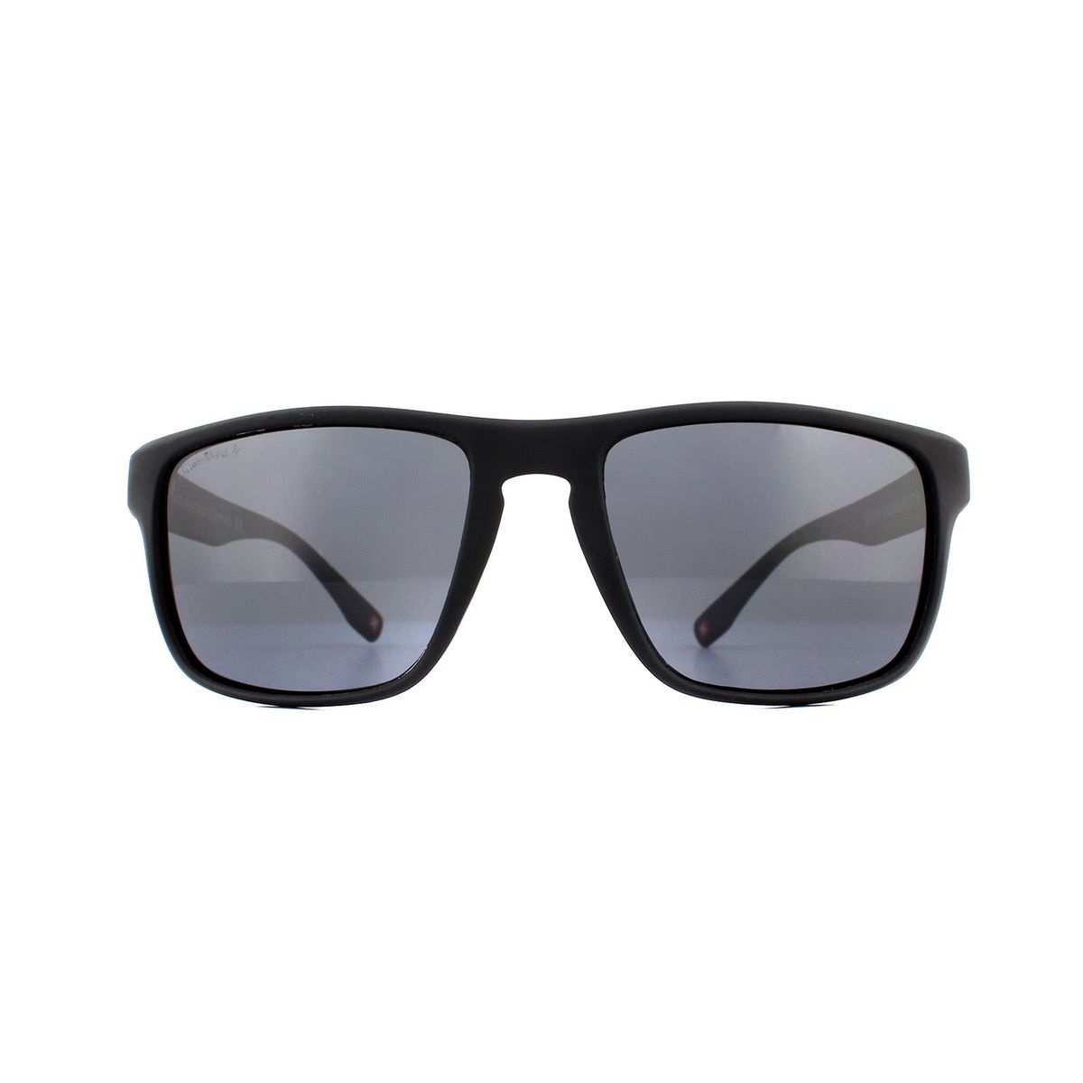 Schwarze rechteckige Sonnenbrille mit Schlüssellochsteg